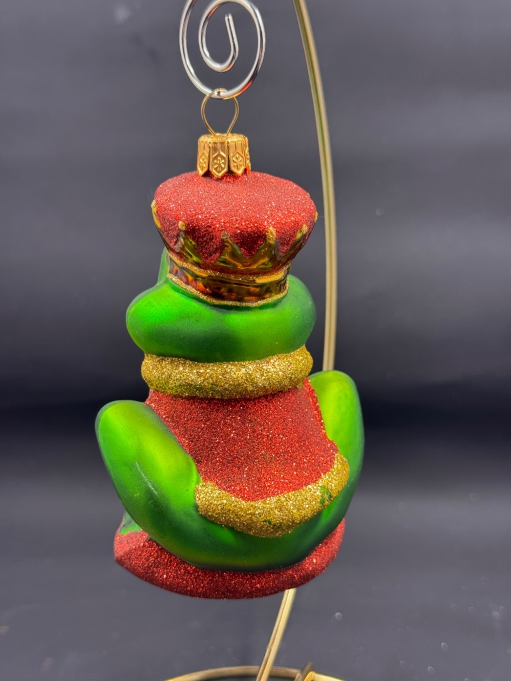 HomeArt Hangin Ornament "FROG KING CHRISTMAS ORNAMENT" Made in Poland - Picture 3 of 12